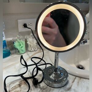 Illuminated Vanity Mirror with Stand